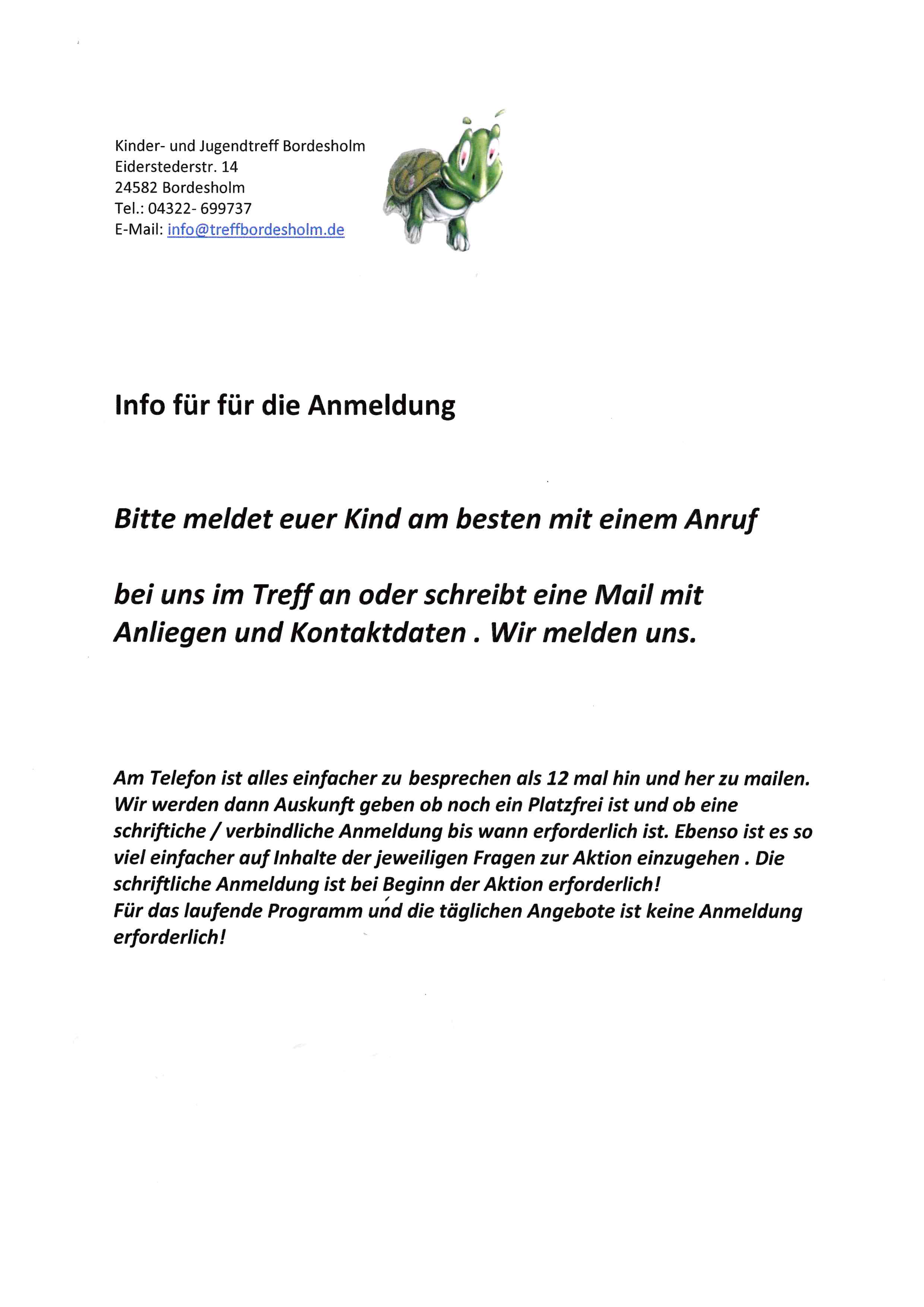 Info-Schwimmgruppe
